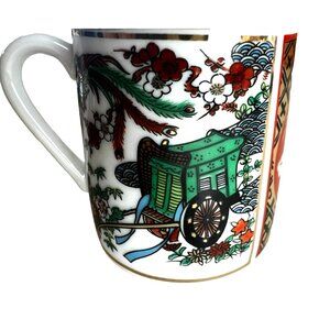 Vintage Japanese Imari Style Porcelain Tea Cup & Saucer Set